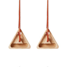Lot de 2 poutres d'escalade triangulaires en bois avec 3 poches de profondeurs différentes pour l'entraînement des doigts et des bras