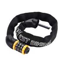 WEST BIKING 65cm Multi-Length Chain Lock 5-Digit Password Anti-Theft Bike Motorcycle Ebike