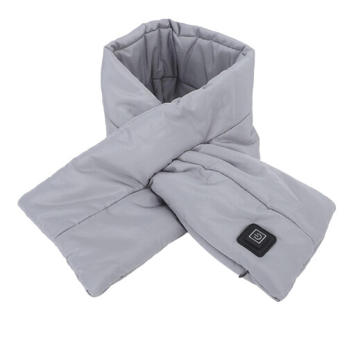 USB Heated Scarf Adjustable Temp Soft Cotton Washable Electric Neck Wrap