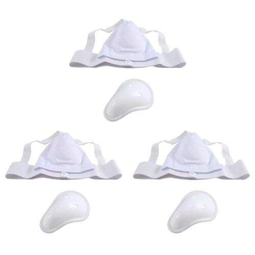 3X Men Groin Protector Guard Boxing Kickboxing Muay Vent Adj Karate Fighting Training S