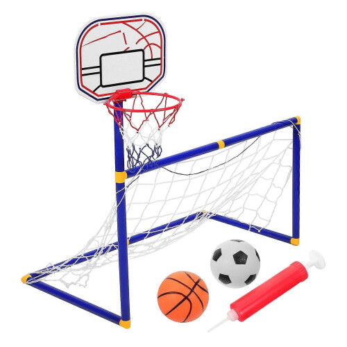 Bärbart 1-set barnfotbollsmål basketkorg utomhussporter