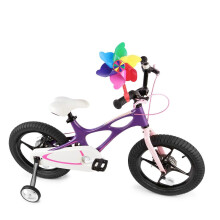 Decorazione a mulinello a vento per manubrio di bicicletta di colore rosso