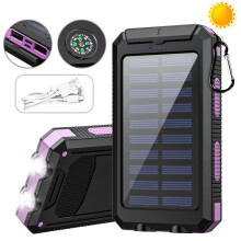 Xhy Solar Power Bank 20000mAh Bærbar Lilla