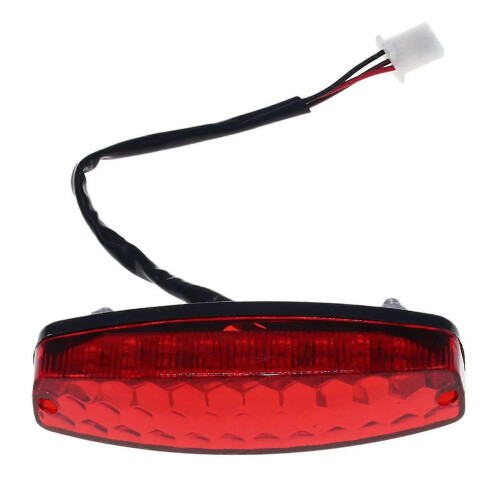 Motorcycle LED Rear Stop Brake Tail Light 12V License Plate Red
