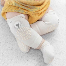 3 Pairs Baby Anti-slip Knee Pads & Socks Set Unisex Toddler Non Slip Ankle Socks