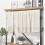 Boho sheer curtain valance beige 59 in x 18 in 3