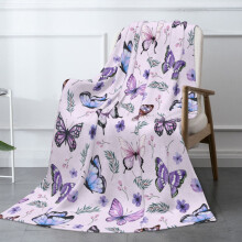 Schmetterlings-Fleecedecke Rosa 50" x 40"