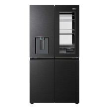 Haier Horizon American Fridge Freezer - Obsidian Steel - D Rated