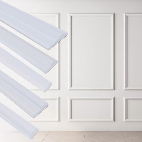 Moldura de painel para rodapé de cadeira, 240 polegadas x 1,6 polegadas, pré-imprimada. 2
