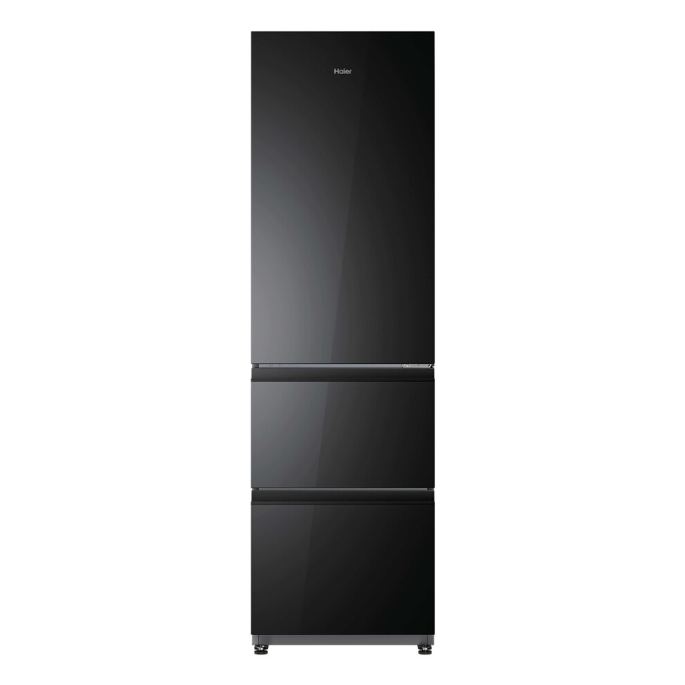 Haier Series 3 Htr3518Enmwk 3 Door 55 Cm Total No Frost 60/40 Fridge Freezer, E Rated - Black Glass - Image 3