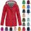 Women's solid hooded raincoat windproof jacket with 1