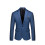 Men's Dark Blue Solid Casual Suit Single Breasted 1