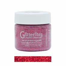 (Ruby Red) Angelus Glitterlites Paint - Sparkling Glitter Effects for Leather 1oz