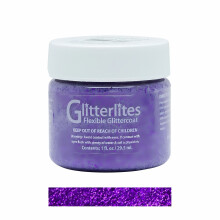 (Princess Purple) Angelus Glitterlites Paint - Sparkling Glitter Effects for Leather 1oz