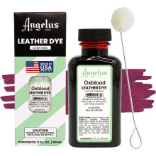 (Ox Blood) Angelus Low VOC Leather Dye - Non-Flammable Formula 3oz