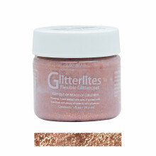 (Penny Copper) Angelus Glitterlites Paint - Sparkling Glitter Effects for Leather 1oz