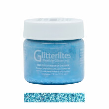 (Sky Blue) Angelus Glitterlites Paint - Sparkling Glitter Effects for Leather 1oz