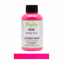(Tahitian Pink) Angelus Neon Leather Paint for Sneaker Customs and Shoes 4oz