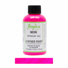 (Jamaican Joy) Angelus Neon Leather Paint for Sneaker Customs and Shoes 4oz