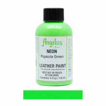 (Popsicle Green) Angelus Neon Leather Paint for Sneaker Customs and Shoes 4oz