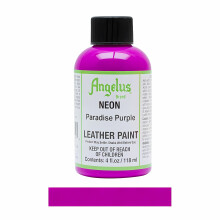 (Paradise Purple) Angelus Neon Leather Paint for Sneaker Customs and Shoes 4oz