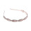 Tiara de noiva com strass e cristais em tom ouro rosa 8