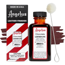 (Chocolate) Angelus Leather Dye - Permanent Deep Penetrating Colour Change 3oz