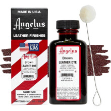 (Brown) Angelus Leather Dye - Permanent Deep Penetrating Colour Change 3oz