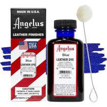 (Blue) Angelus Leather Dye - Permanent Deep Penetrating Colour Change 3oz