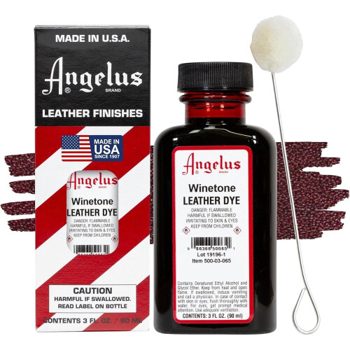(Winetone) Angelus Leather Dye - Permanent Deep Penetrating Colour Change 3oz