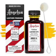 (Yellow) Angelus Leather Dye - Permanent Deep Penetrating Colour Change 3oz