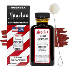 (Russet) Angelus Leather Dye - Permanent Deep Penetrating Colour Change 3oz