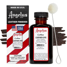 (Coffee) Angelus Leather Dye - Permanent Deep Penetrating Colour Change 3oz