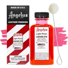 (Light Rose) Angelus Leather Dye - Permanent Deep Penetrating Colour Change 3oz