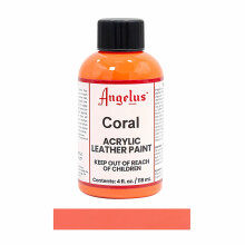 (Coral) Angelus Leather Paint for Sneaker Customs and Shoes 4oz