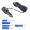 Chargeur de voiture USB Intelligent, cordon coudé de Type C, 3