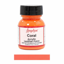 (Coral) Angelus Leather Paint for Sneaker Customs and Shoes 1oz