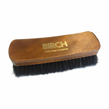 (Black) BIRCH MAXI Horsehair Brush - Extra Large for Shoes and Boots 20cm
