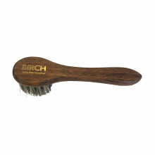 (Grey) BIRCH Horsehair Dauber Brush - For Applying Shoe Polish and Cream 15cm