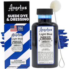 (Light Blue) Angelus Suede Dye and Dressing - Restore and Protect Delicate Suede 3oz