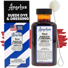 (Red) Angelus Suede Dye and Dressing - Restore and Protect Delicate Suede 3oz