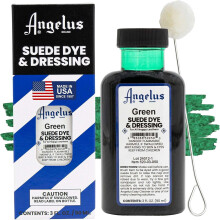 (Green) Angelus Suede Dye and Dressing - Restore and Protect Delicate Suede 3oz