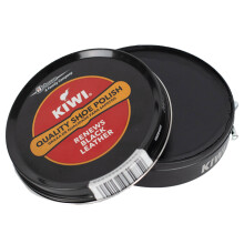 (Black) Kiwi Shoe Polish Wax - Classic Shine and Protection for Leather 50ml
