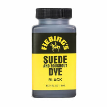 (Black) Fiebing's Suede and Roughout Dye - Professional Suede Colour Dyes 4oz