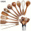 Wooden Kitchen Utensil Set with Holder 1 Pack 2