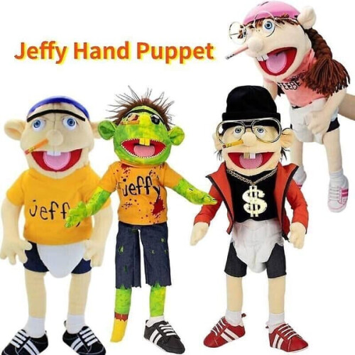 Jeffy and Feebee hand puppet plush toy 60cm 2