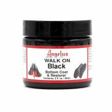 Angelus Black Walk on Sole Paint - Refinishing for Fashion Footwear 2oz
