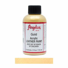 (Gold) Angelus Metallic Leather Paint for Sneaker Customs and Shoes 4oz