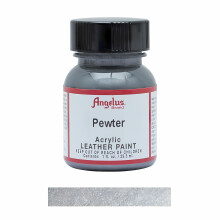 (Pewter) Angelus Metallic Leather Paint for Sneaker Customs and Shoes 1oz