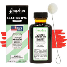 (Orange) Angelus Low VOC Leather Dye - Non-Flammable Formula 3oz